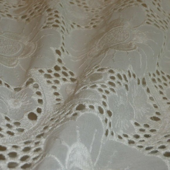 Milly Minis Little Girl Navy Silk Trim Off White Cotton Lace Dress Size 5 - Picture 5 of 12